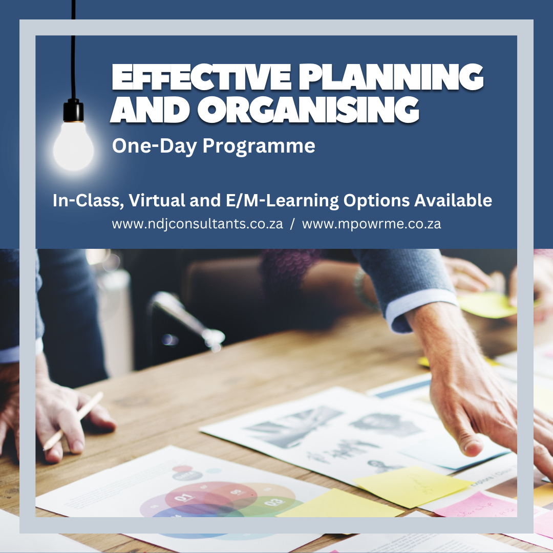This programme will help you understand the key elements of planning and organising and shows how they can be readily applied to a work environment.
