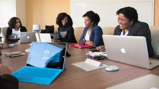 Women in boardroom