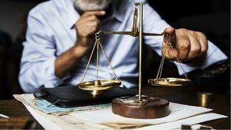 Scales of justice at in a labour court 