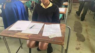 A matric learner set to write an exam.