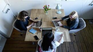 Group of females in a meeting