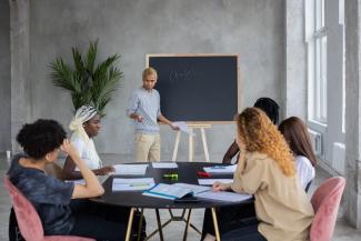 Adults at a CET college