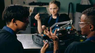 individuals doing skills courses 