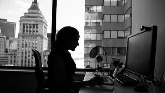 Woman being harassed at work