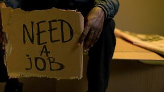 Man looking for a job 