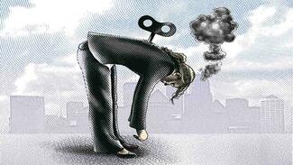 person experiencing burnout