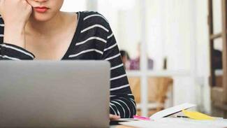 student doing college course