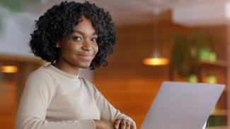 lady working on a laptop