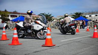 traffic cops checking renewed licence cards