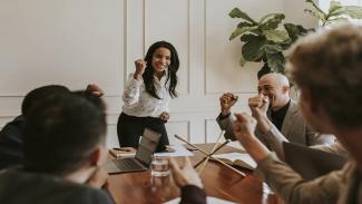 employees being motivated by their employer