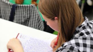 Girl studying for may/july supplementary matric exams